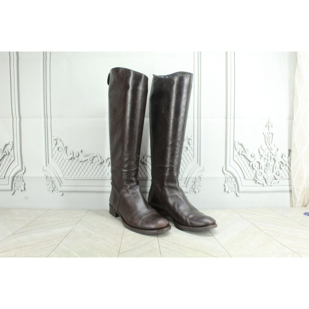 Strenesse Gabriele Strehle Brown Soft Leather Knee High Boots Size 7.5 - Picture 3 of 9
